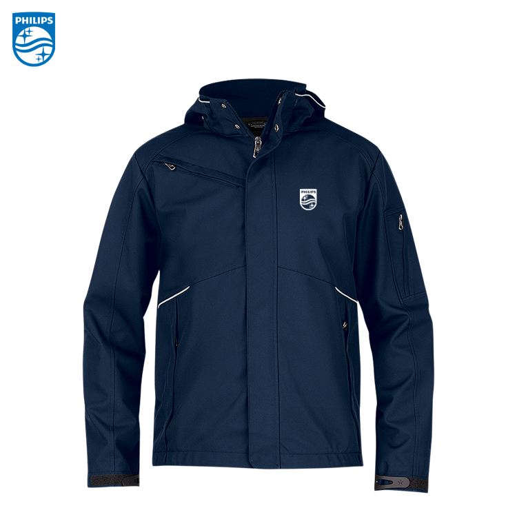 FJ80 Softshell Jacket 3L Herr Navy inkl tryck