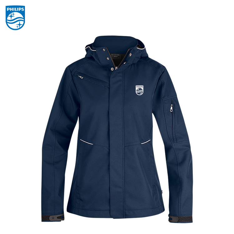 WJ80 Softshell Jacket 3L Dam Navy inkl tryck