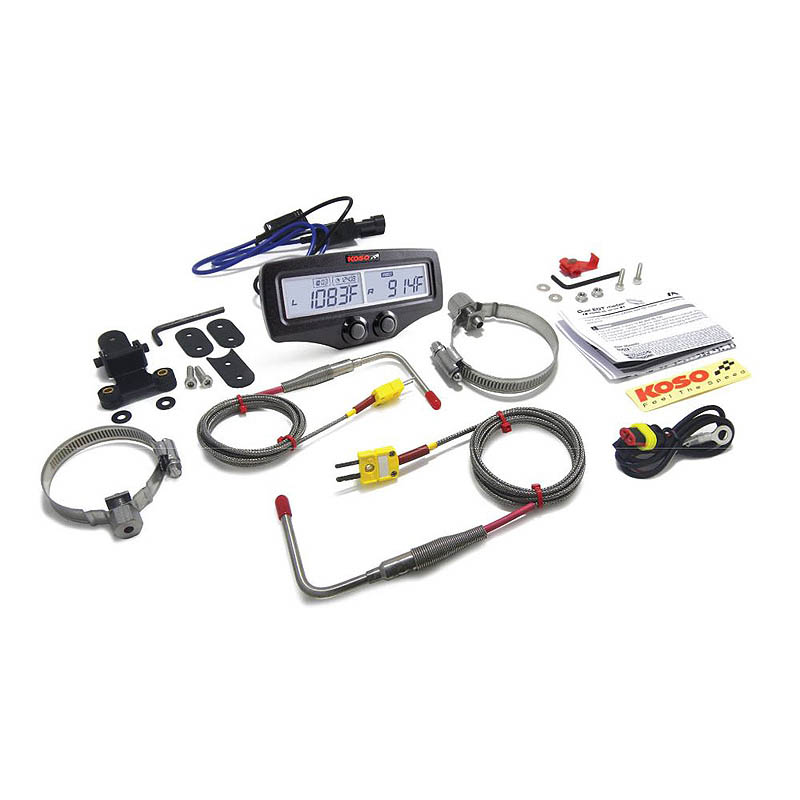 KOSO Avgastemperatur / Volt mätare (Dual EGT EVO)