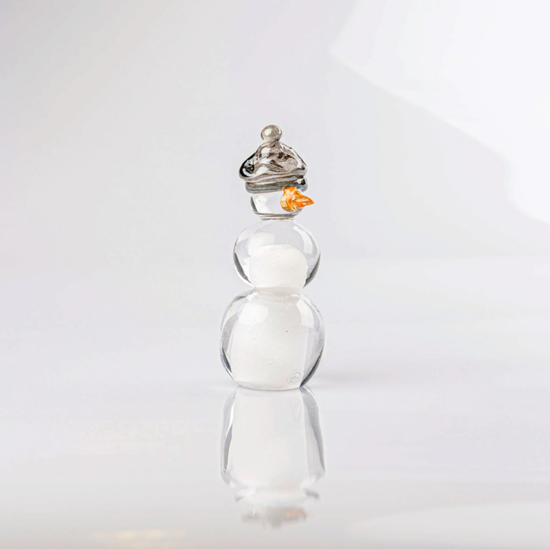 Snowman - glass sculpture - 2