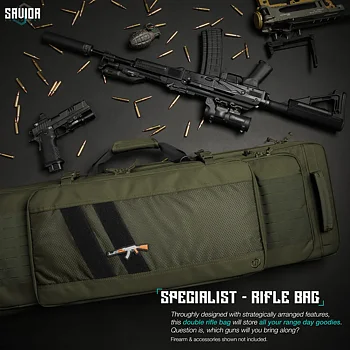 Savior Equipment Specialist 42" Double Rifle Case - OD Green 2