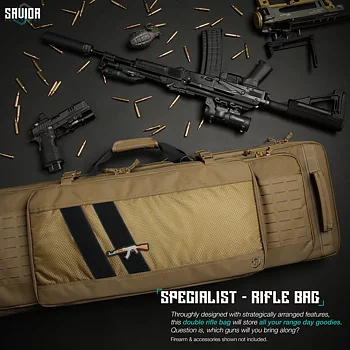 Savior Equipment Specialist 46" Double Rifle Case - FDE 2
