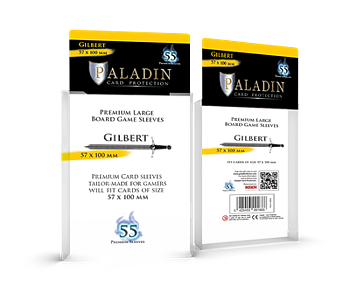 Paladin Sleeves - Gilbert Premium Large 57x100mm (55 Sleeves)