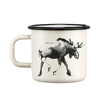 Emaljmugg Älg 3,7 dl