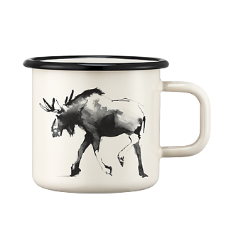 Emaljmugg Älg 3,7 dl
