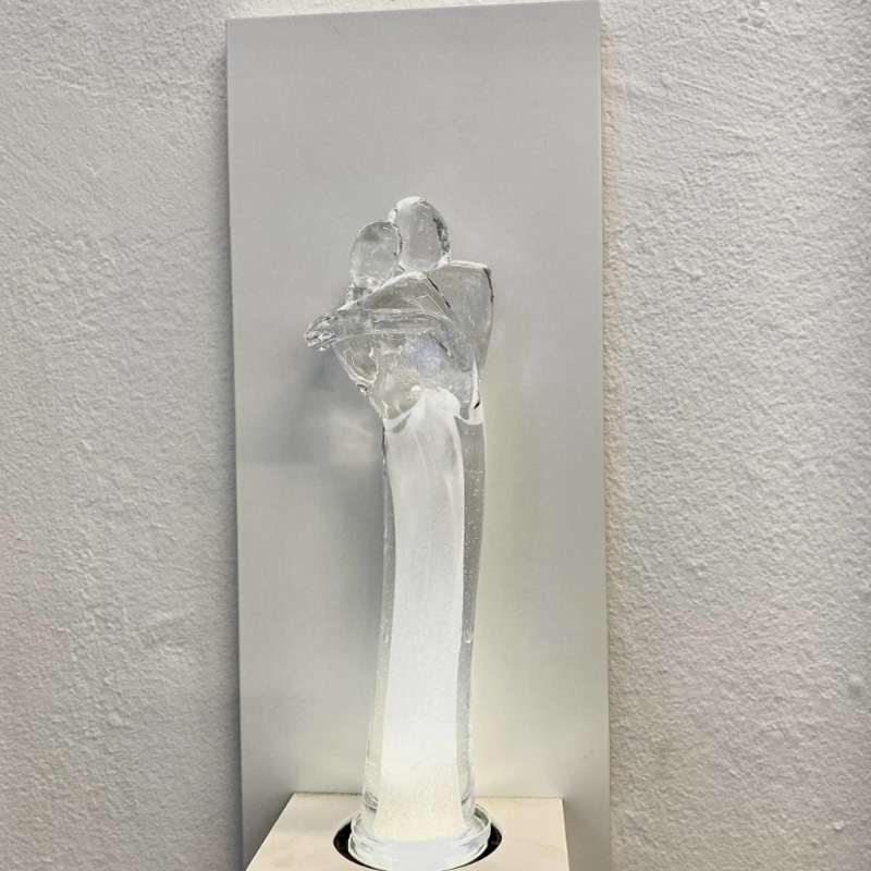 Now it's us - Glass sculpture for couples - Custom engraving - 4
