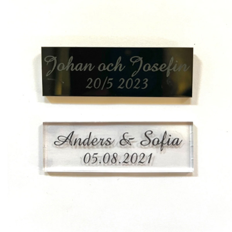 Now it's us - Glass sculpture for couples - Custom engraving - 6
