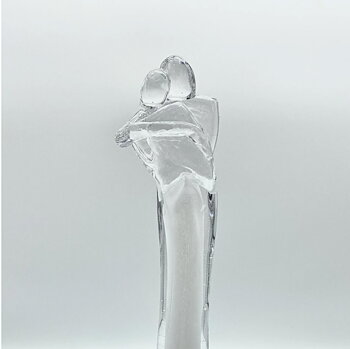 Now it's us - Glass sculpture for couples - Custom engraving