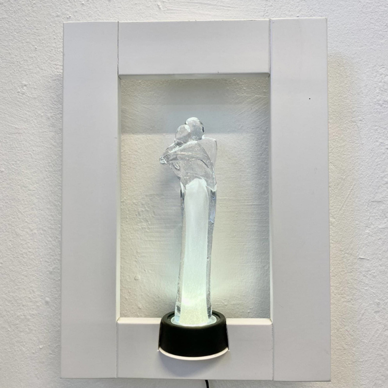 Now it's us - Glass sculpture for couples - Custom engraving - 5