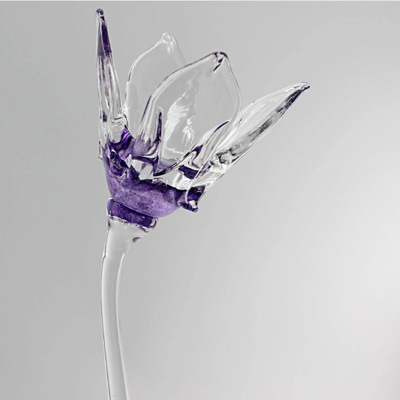 Flor de cristal morada