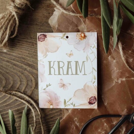 Kort "Kram Blommig" - Majas Cottage