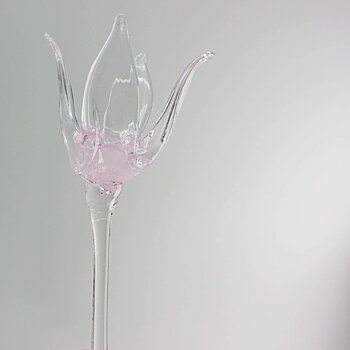 Glassblomst Rosa