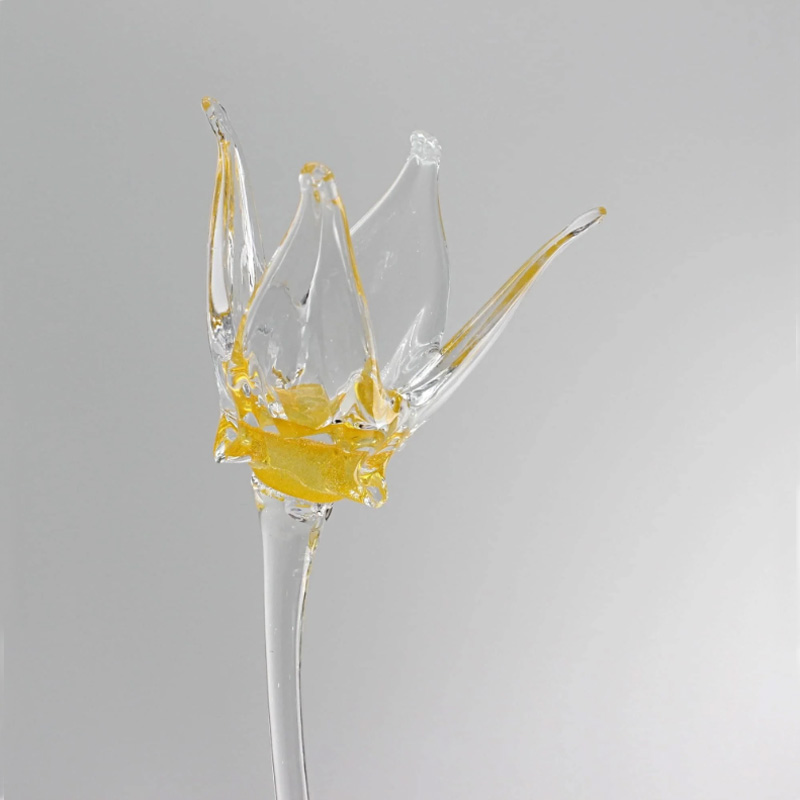 Glassblomst Gul