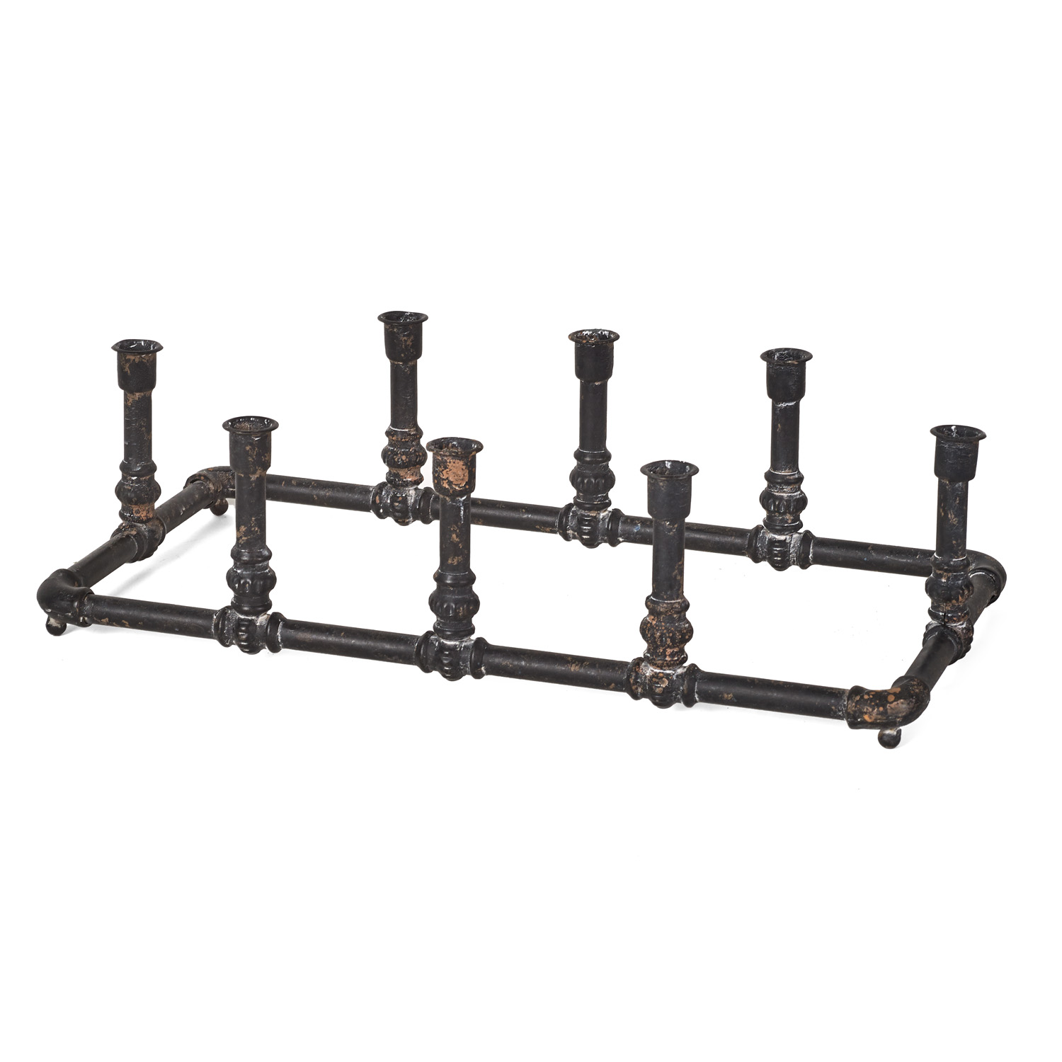 Ljusstake - Bordsljusstake 8 Ljus - Rör - Industriell - Industri - 51x26x14 cm - 3