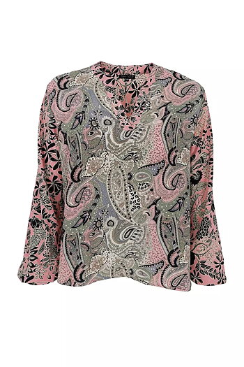 Black Colour - Luna Kaftan Blouse Cashmere mix