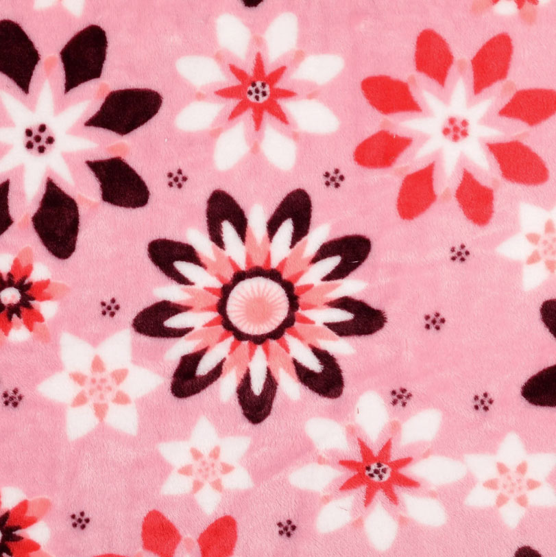 CUDDLE FLEECE - PINK FLORALS - 2