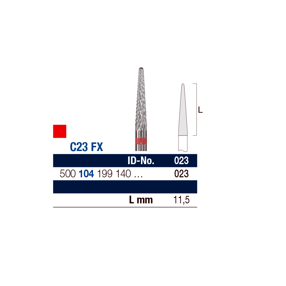 Carbide HP Round Burs C23X, 1st.