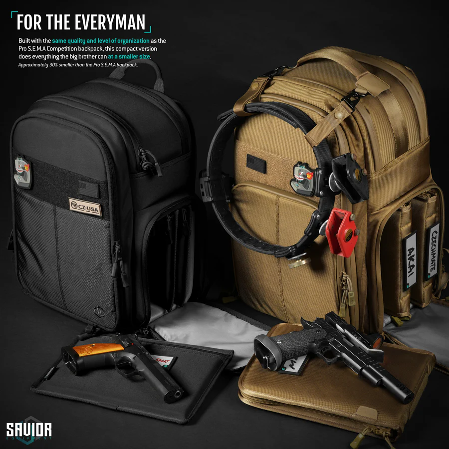 Savior Equipment Compact S.E.M.A Pistol Backpack - Black 6