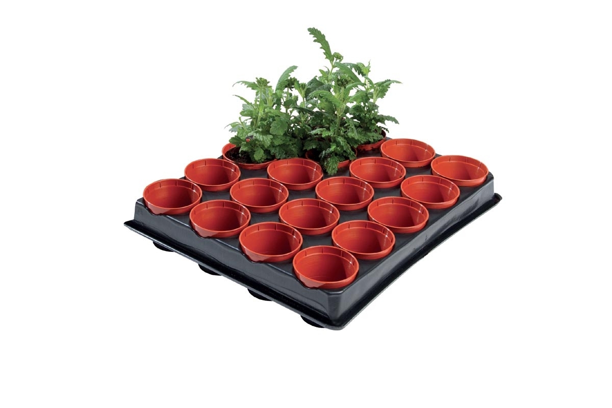 Mini Krukbrätte med  20 runda krukor - Garland
