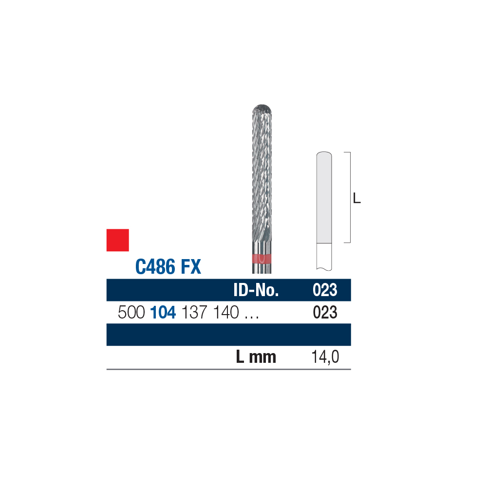 Carbide HP Round Burs C486X, 1st.