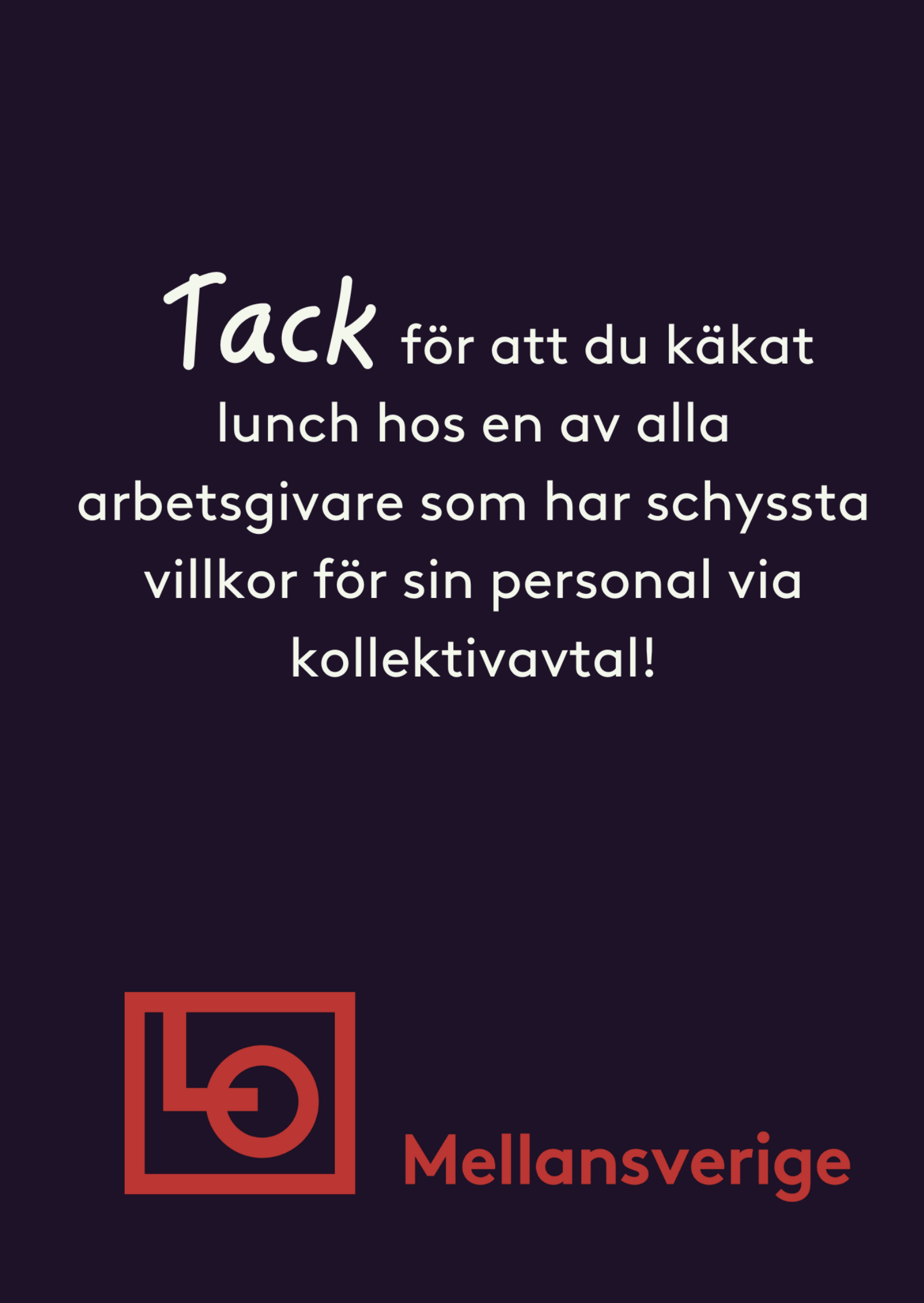 Tapplapp A6 - Tack för att du käkat