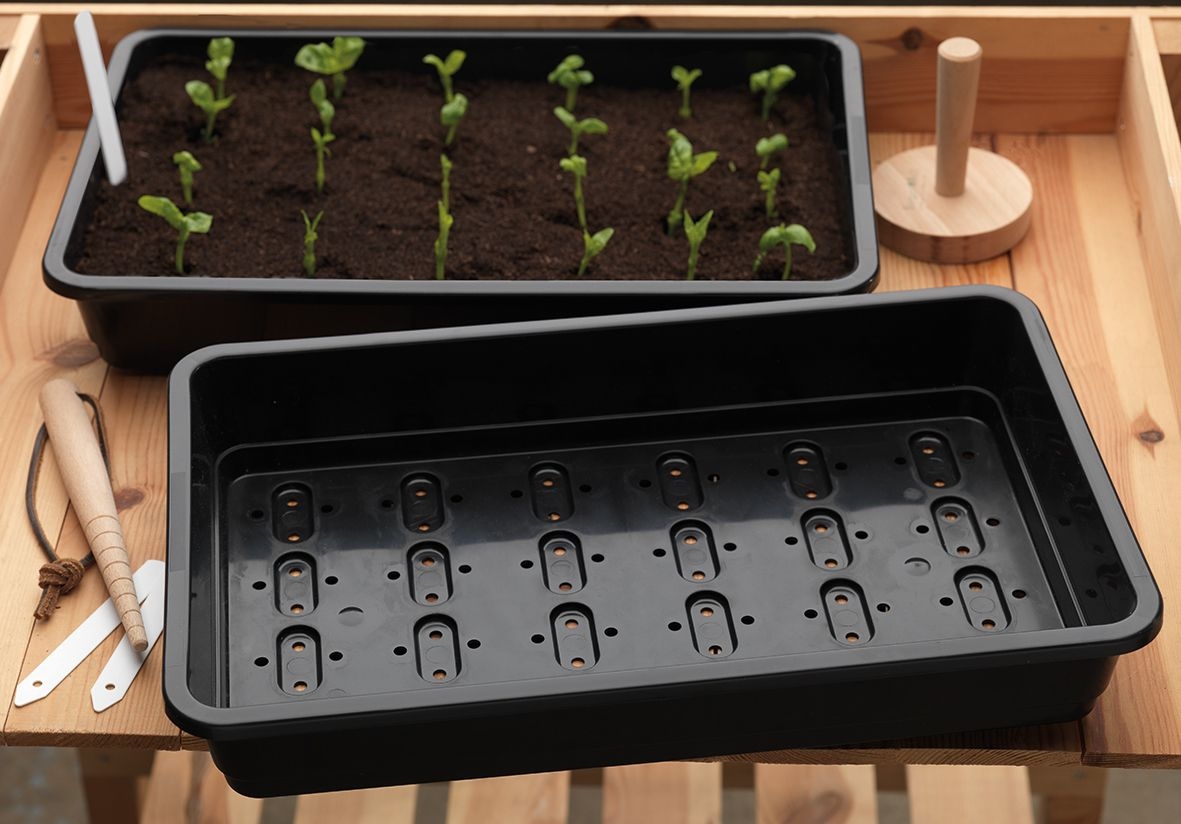 Svart Såbricka - 37,5x23x6 cm - Seed Tray - 4