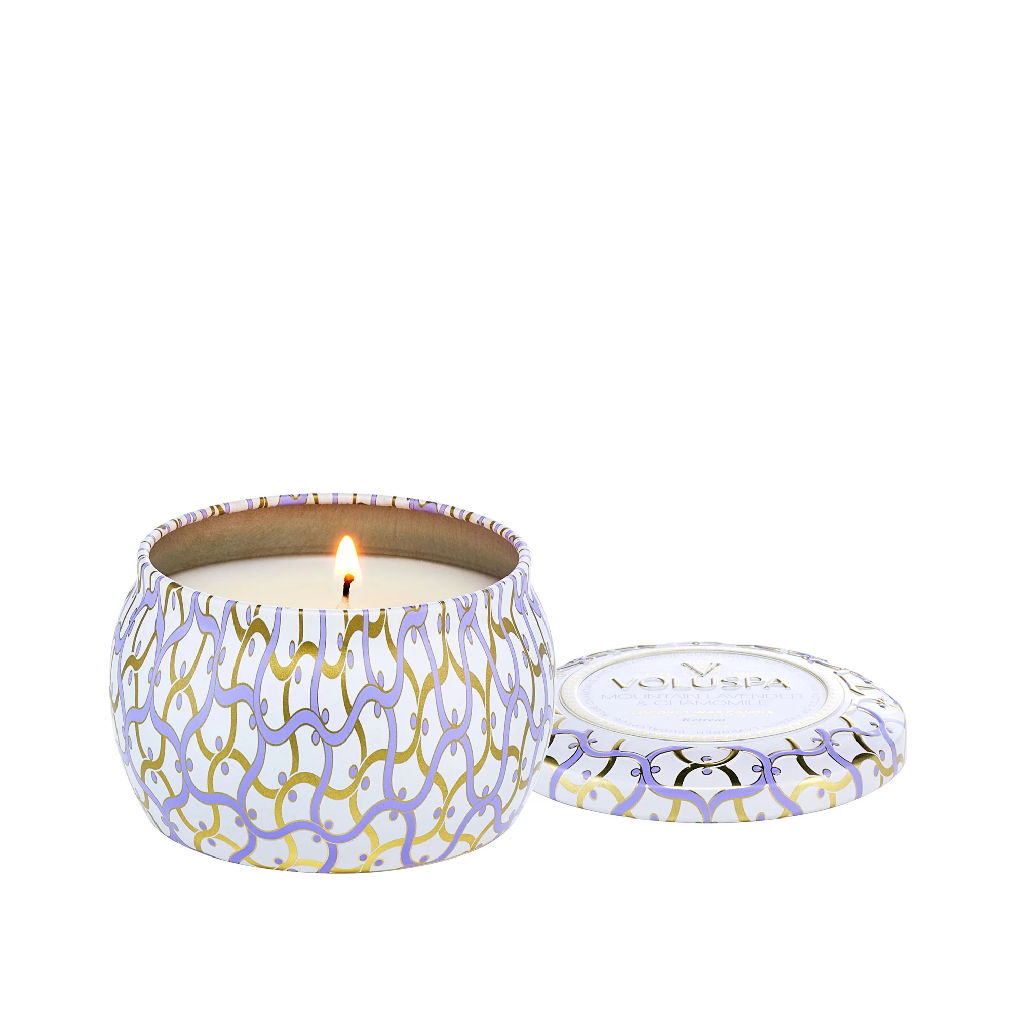 Voluspa Mountain Lavender & Chamomile Mini Tin Candle