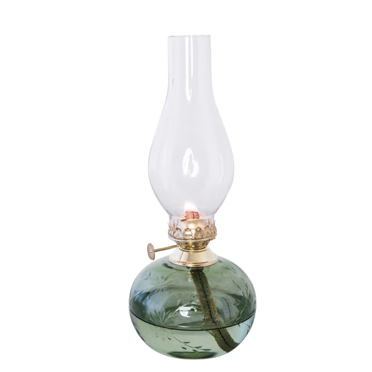 Kerosene lamp Strömahaga Oval Flower Green/Brass - 2