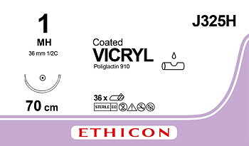 Vicryl sutur 1 MH needle 70cm violet
