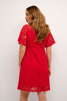 Cream Kit Dress High Risk Red