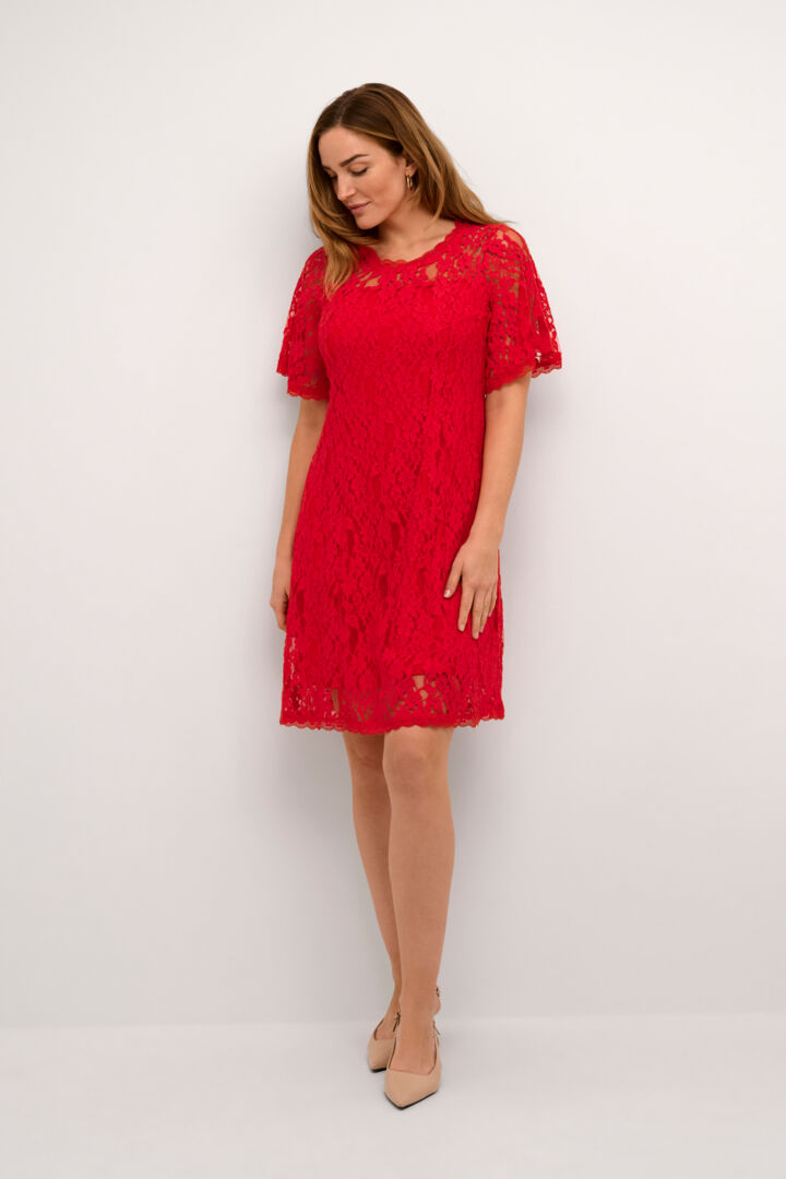 Cream Kit Dress High Risk Red - 4