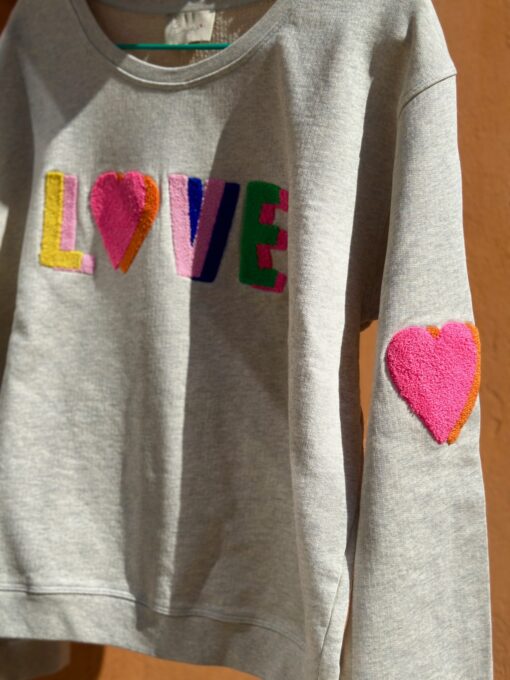 Sweat shirt with multi double grey melange - 2