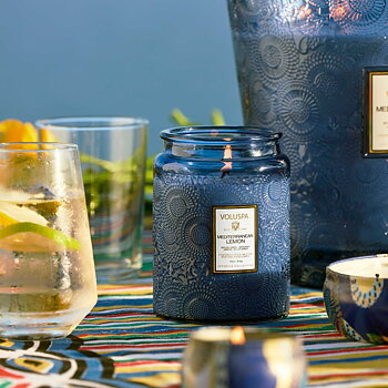 Mediterranean Lemon Large Glass Jar