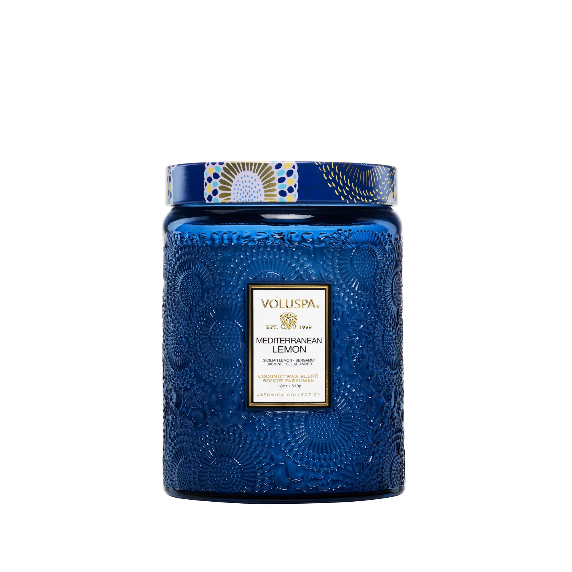 Mediterranean Lemon Large Glass Jar