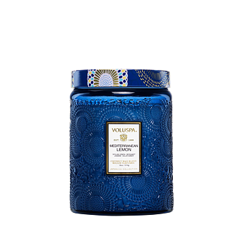 Mediterranean Lemon Large Glass Jar