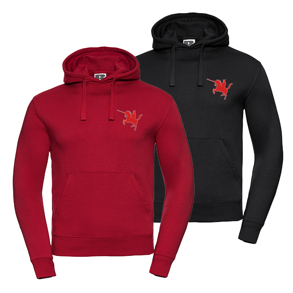 Hoodie Unisex med litet tryck