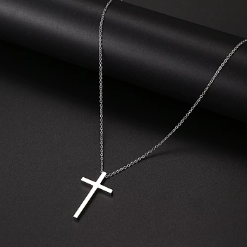 Halsband "Cross" i rostfritt stål  