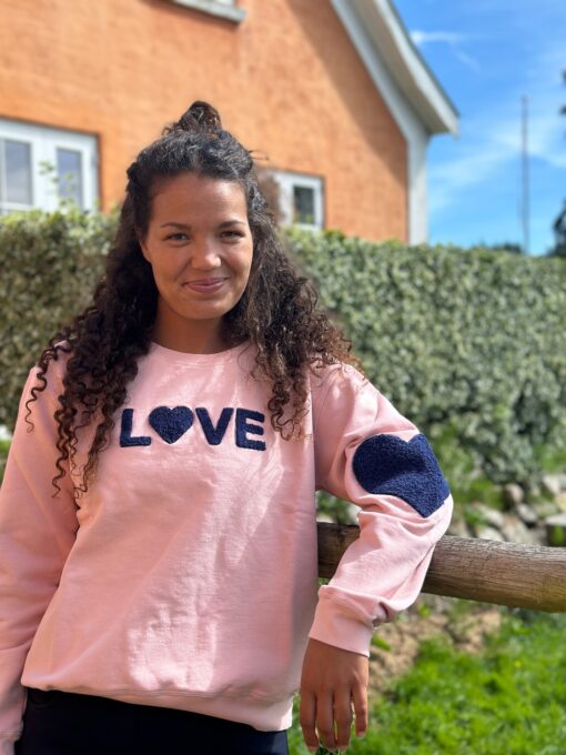Sweat shirt love rose navy