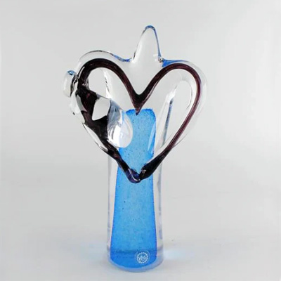 Mums care Aquamarine - Skulptur i glass