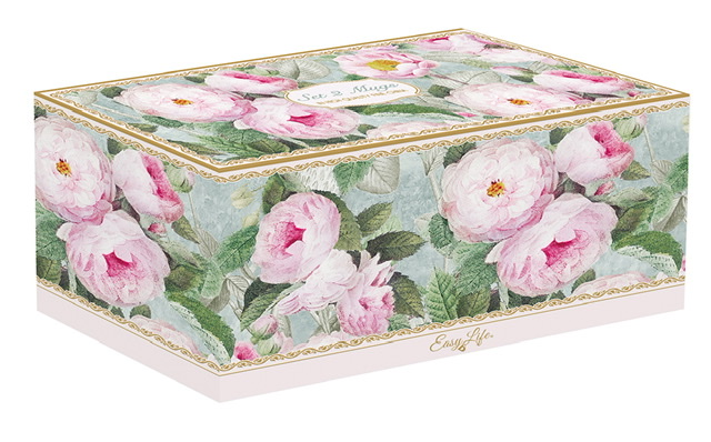 Roses in Bloom - 2-pack muggar i presentkartong - 2