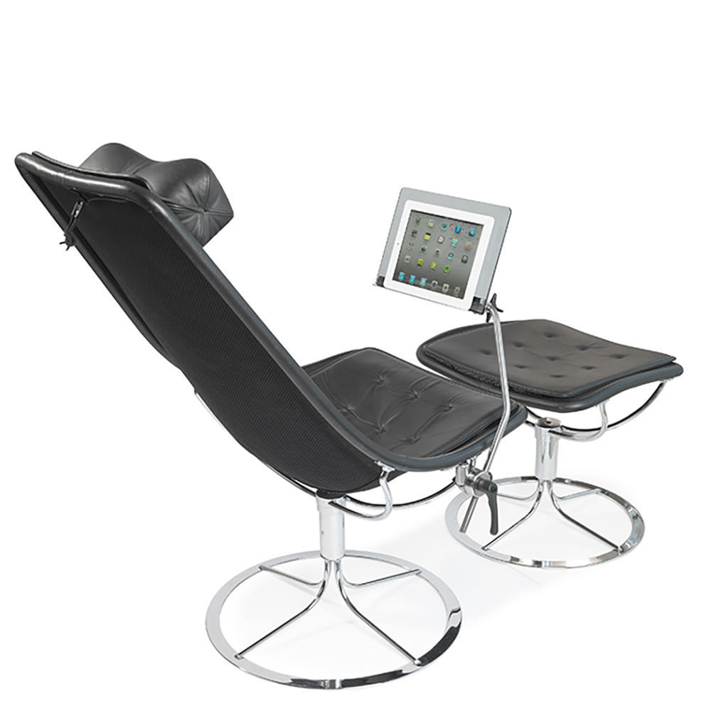 Jetson 66 - Lång Dyna läder - Set med pall+läsbord - Bruno Mathsson