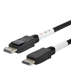 Deltaco DisplayPort kabel, DP 2.1, 8K, DP80, 1m, svart