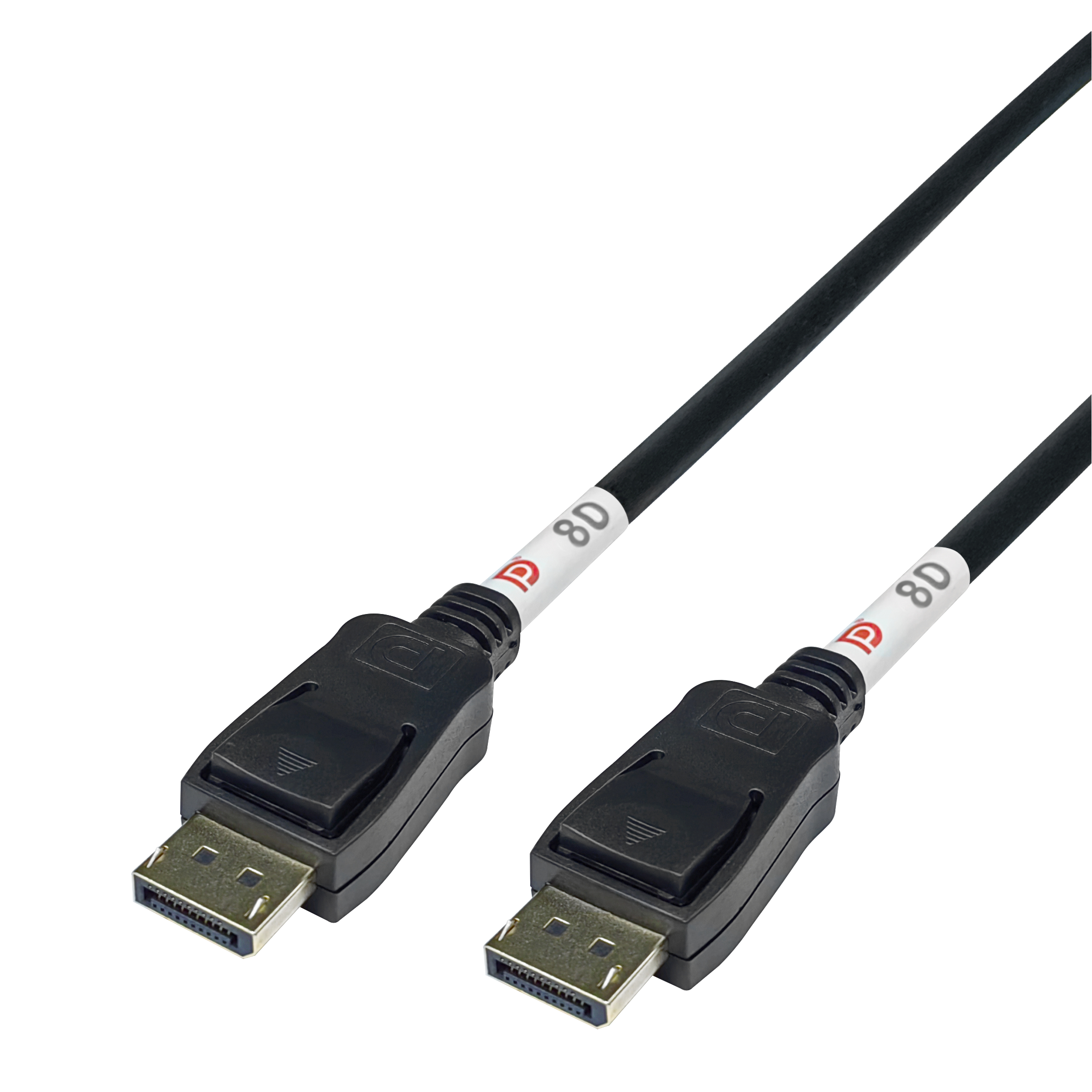 Deltaco DisplayPort kabel, DP 2.1, 8K, DP80, 1m, svart - 2