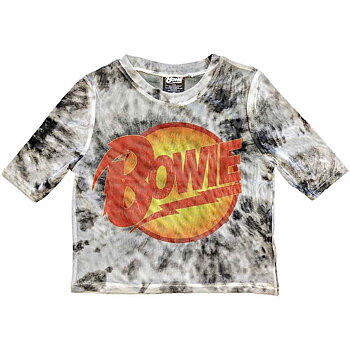 David Bowie crop topp: Diamond Dogs Logo (Mesh Collection)  - storlek XXS-XL