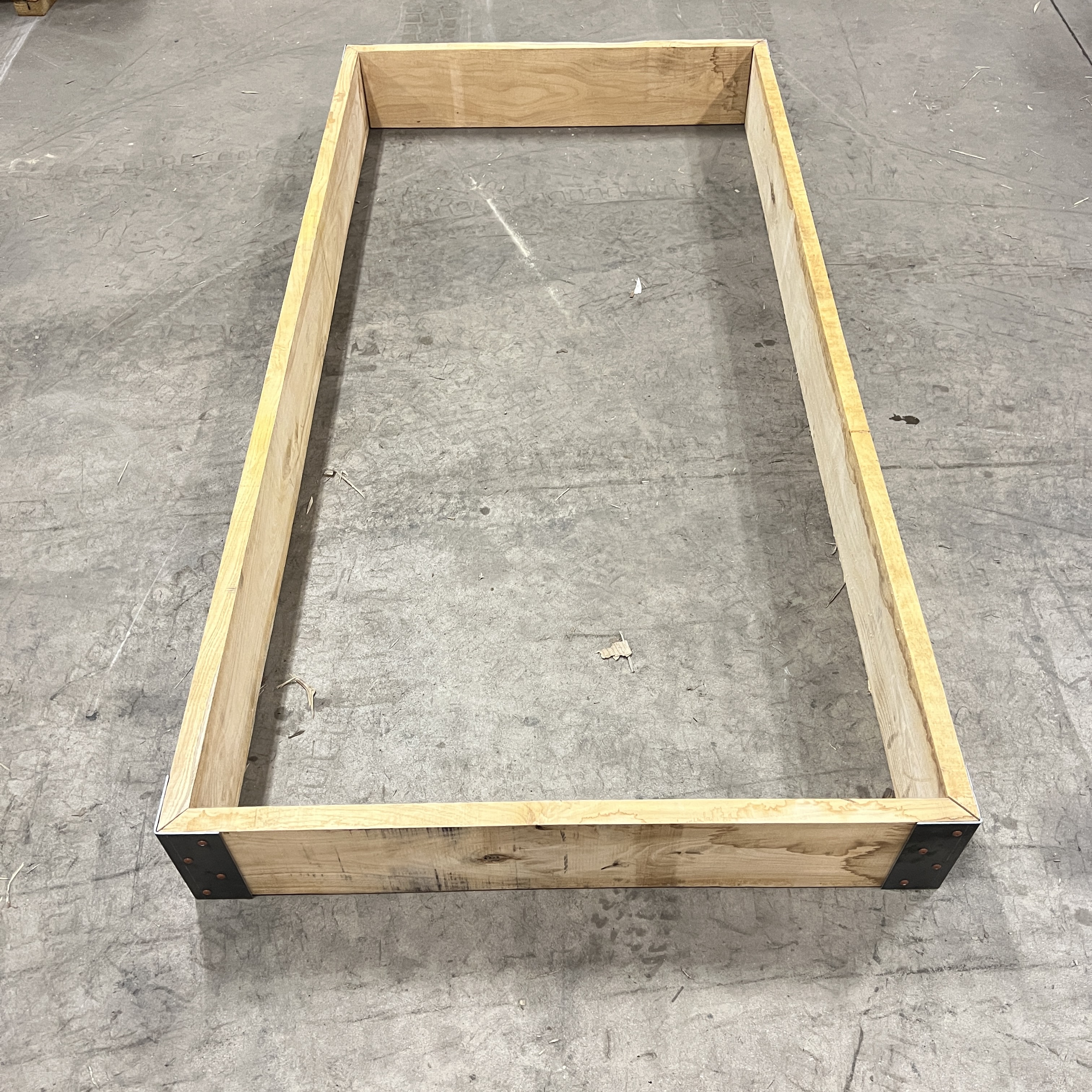 Odlingslåda av Ekplank & cortenstål hörnprofil  -  Längd 200 cm x bredd 100 cm - 6