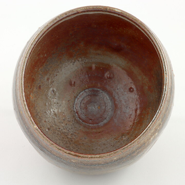 Isak Isaksson (2000s) Unique Chawan Bowl with Brown Glaze 10 cm  #1