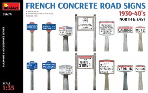 1/35 French Concrete Road Signs 1930-40's. North & East