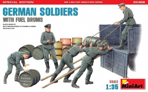 1/35 German Soldiers w/ Fuel Drums. Special Edition (35041 & 35597 6 drums)