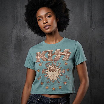 KISS Dam Crop Top: Spirit of '76 (Wash Collection) 