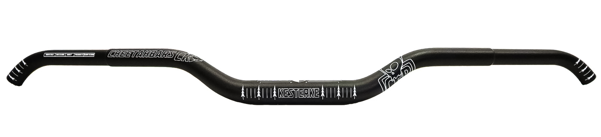 CFR Kesterke Styre Fatbar 12 grader Hooked 1" Höjning - Svart/Vit